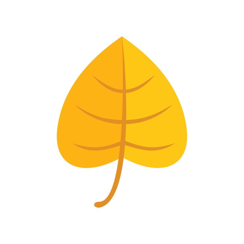 giallo foglia icona piatto vettore. autunno novembre vettore
