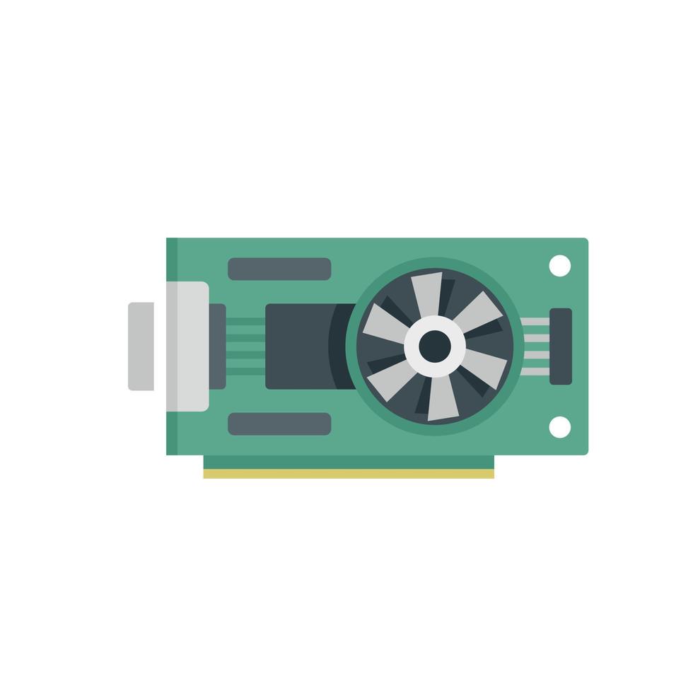 video carta icona piatto vettore. grafico gpu vettore