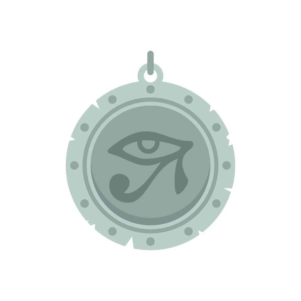 Egitto occhio amuleto icona piatto vettore. Magia mano vettore