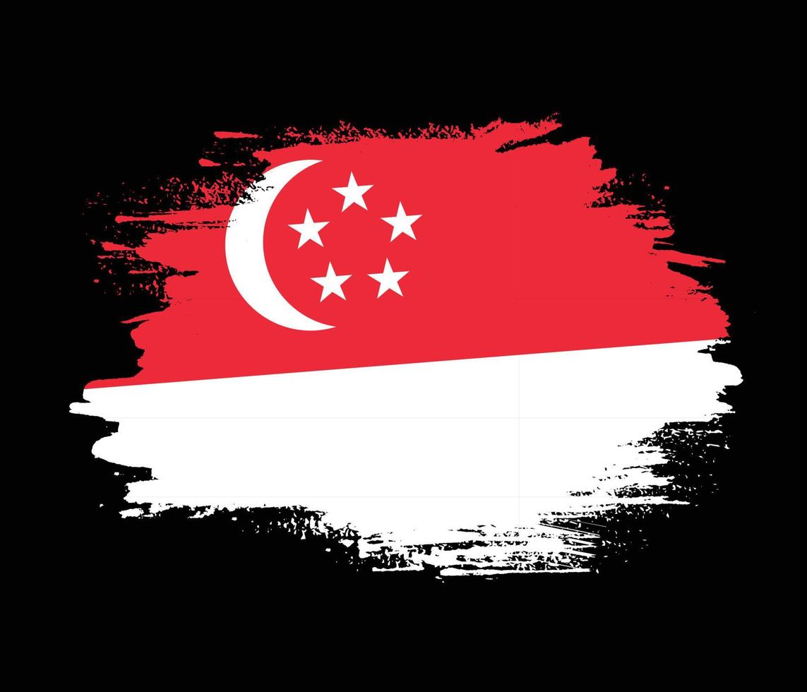Singapore grunge struttura bandiera vettore
