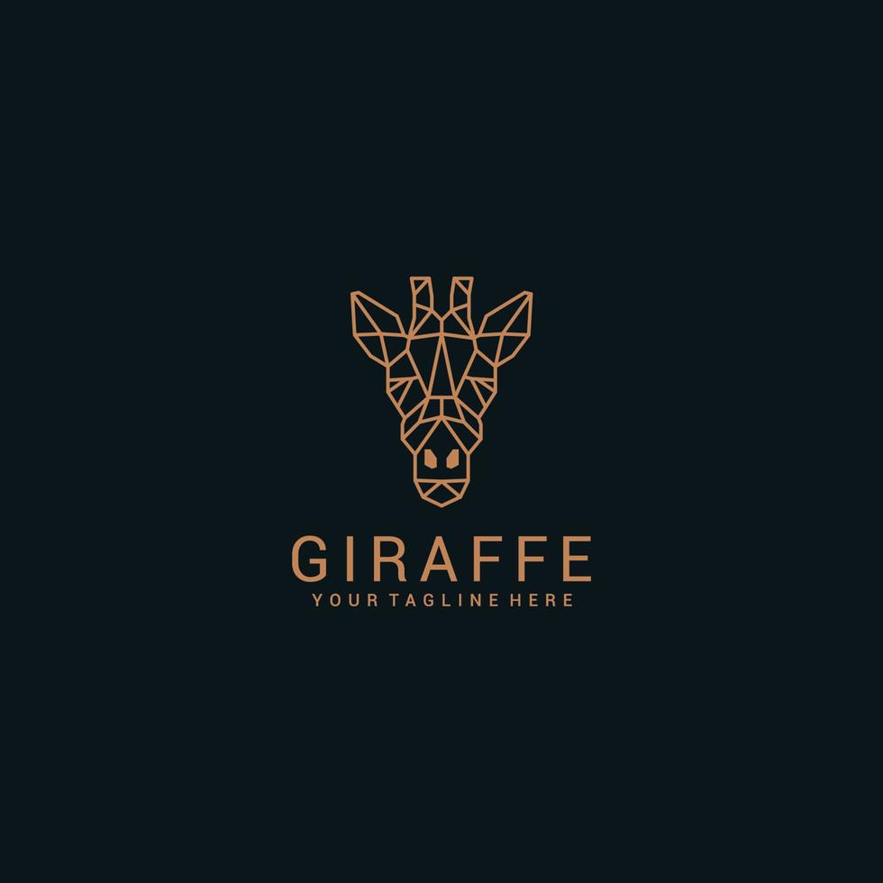 giraffa logo design icona vettore