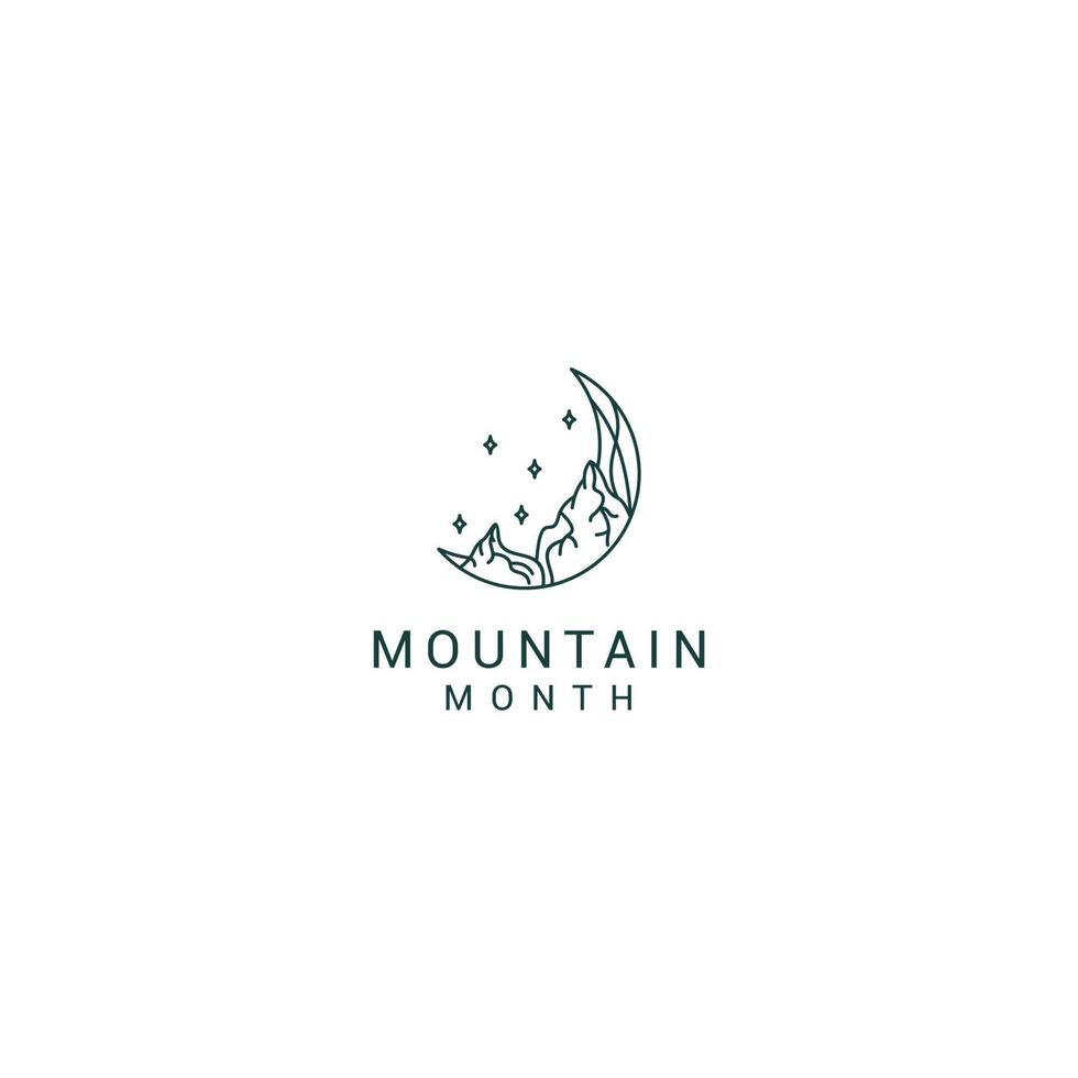 montagna mese logo design icona vettore