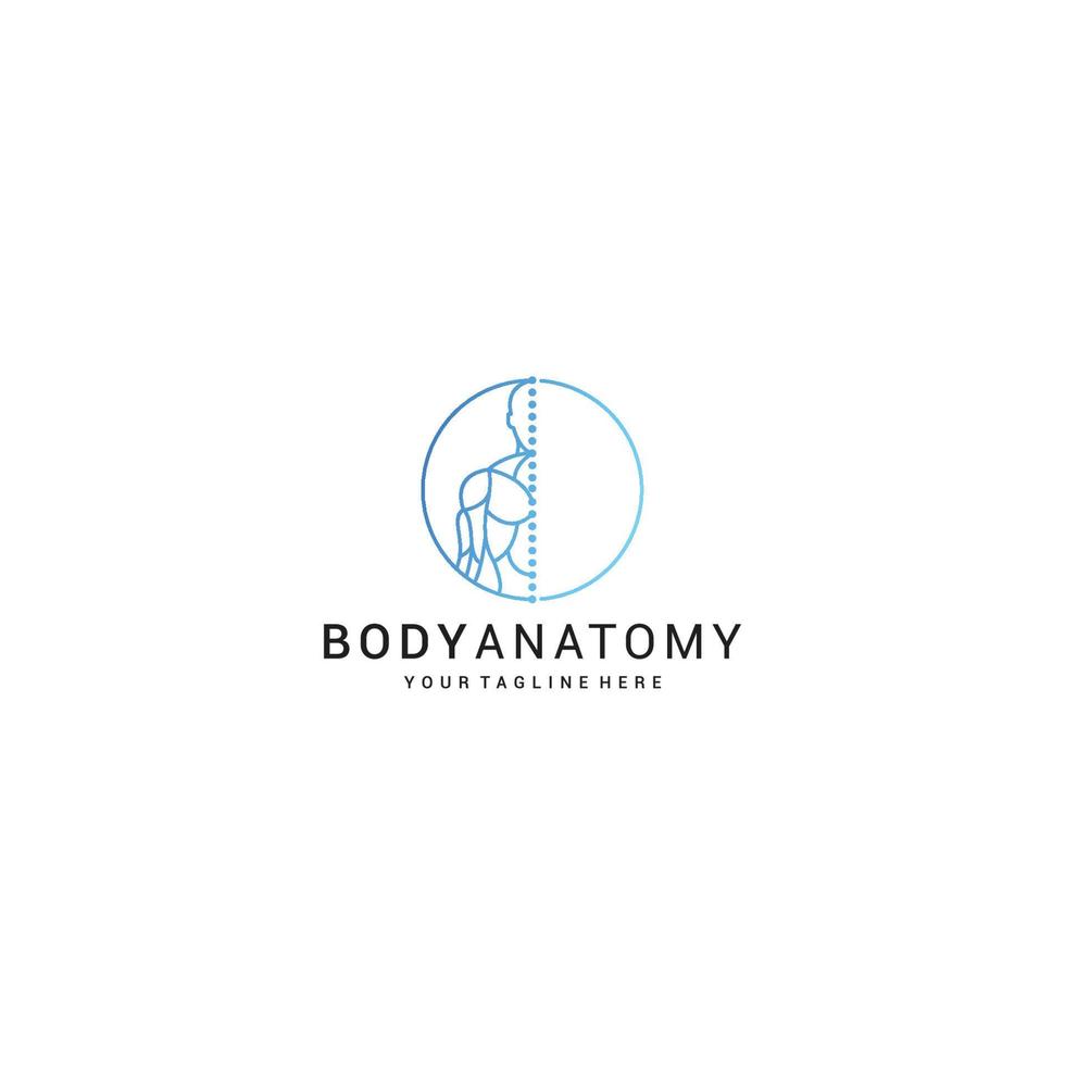 corpo anatomia logo design icona vettore