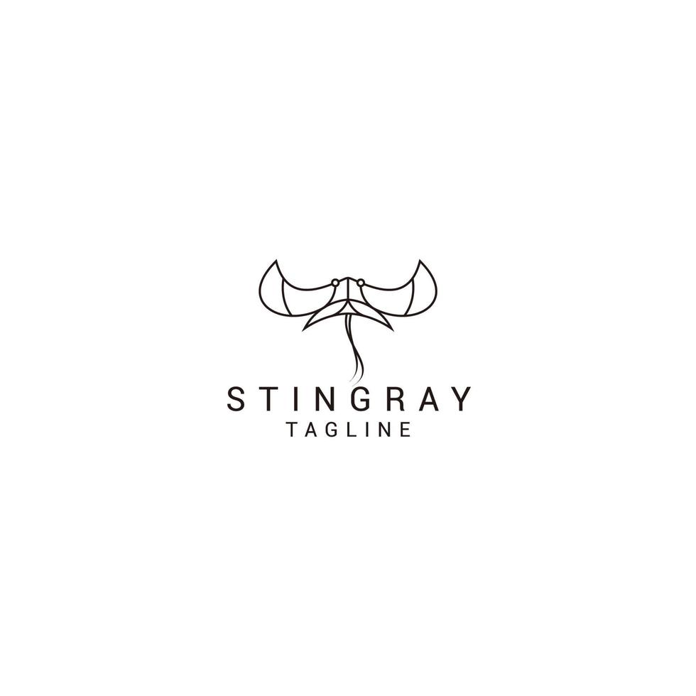 Stingray logo design icona vettore