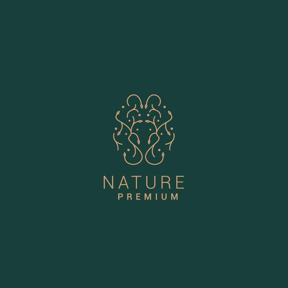 natura logo design icona vettore