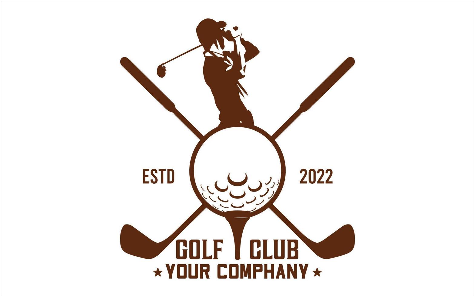 golf club Vintage ▾ logo vettore