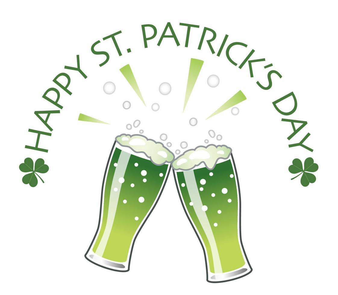 vettore st. patricks giorno birra crostini illustrazione isolato su un' bianca sfondo.