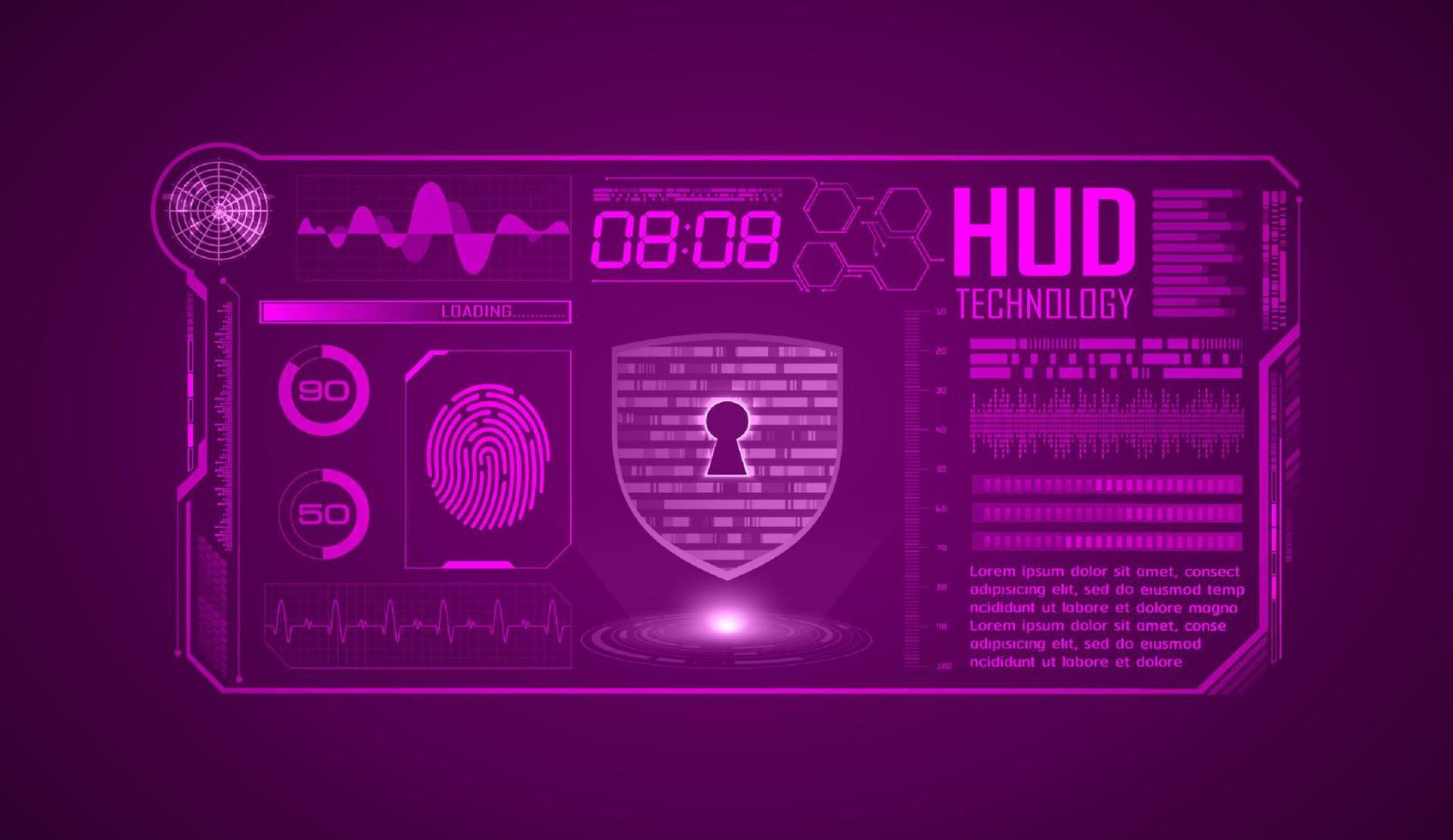 moderno hud tecnologia schermo sfondo vettore