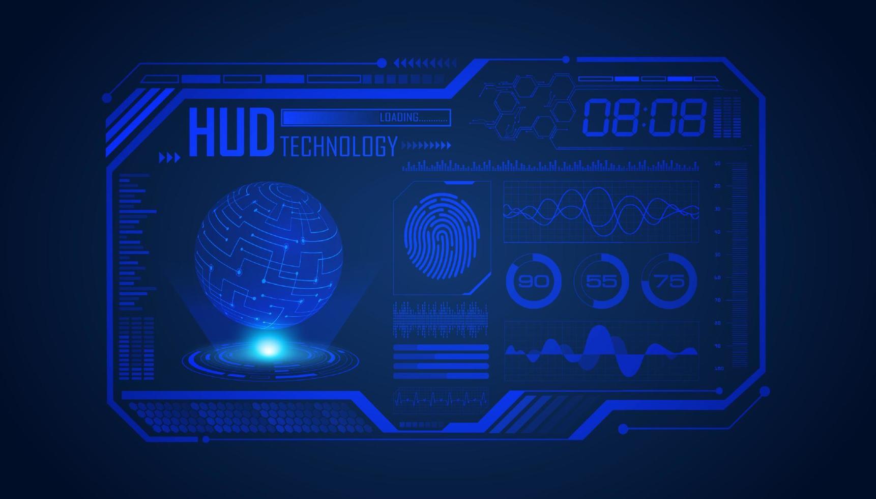 moderno hud tecnologia schermo sfondo vettore