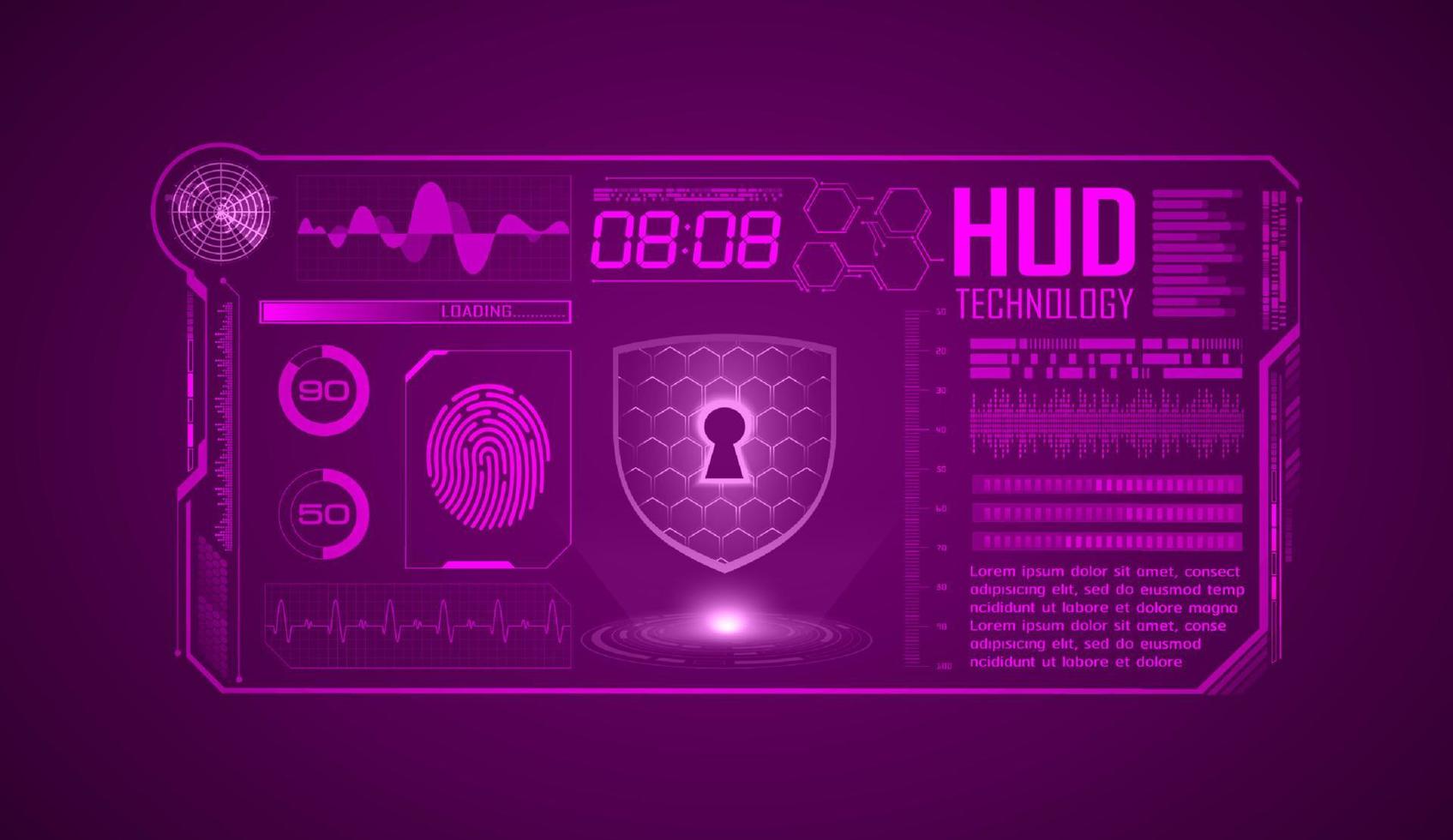 moderno hud tecnologia schermo sfondo vettore