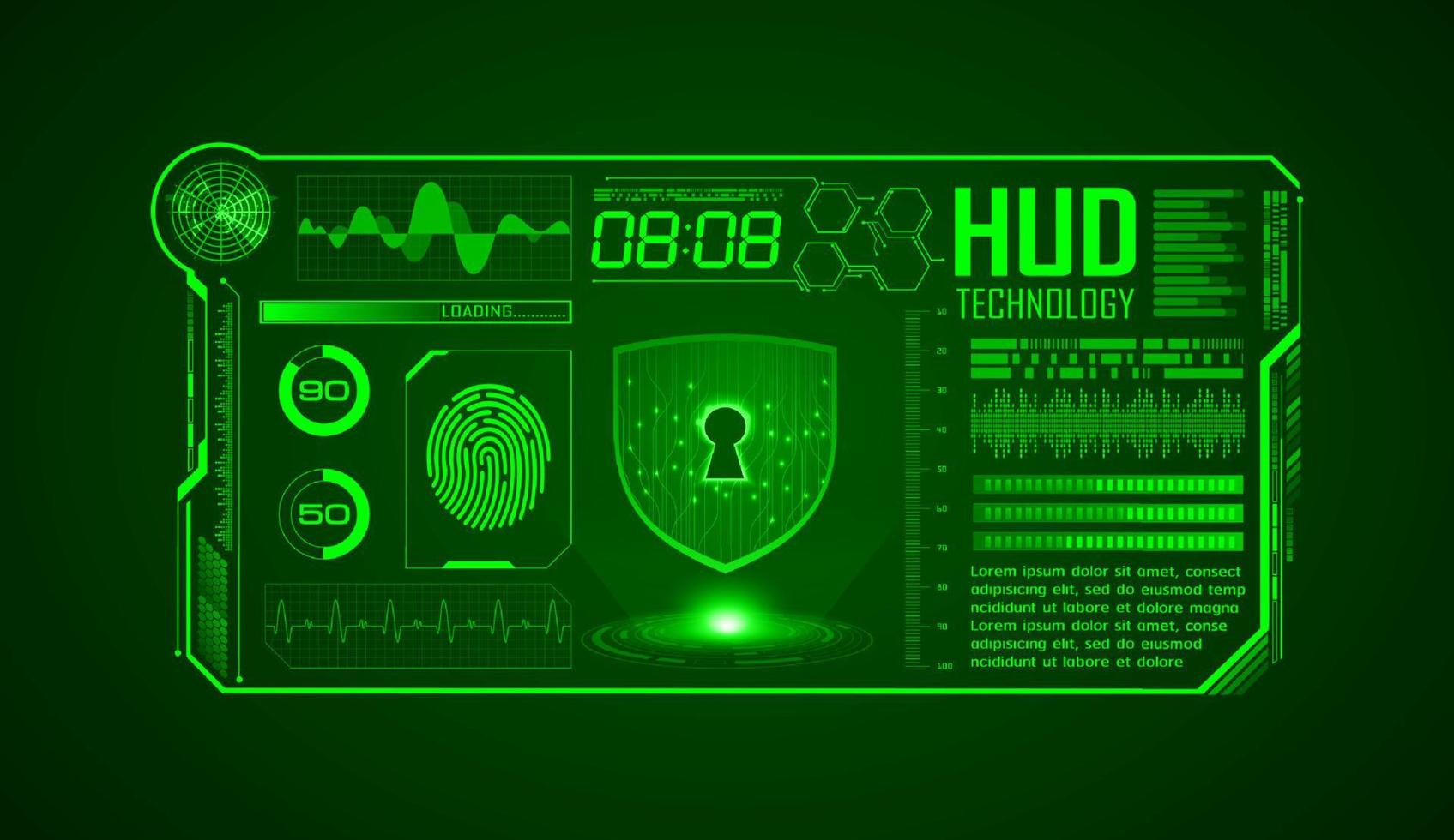 moderno hud tecnologia schermo sfondo vettore