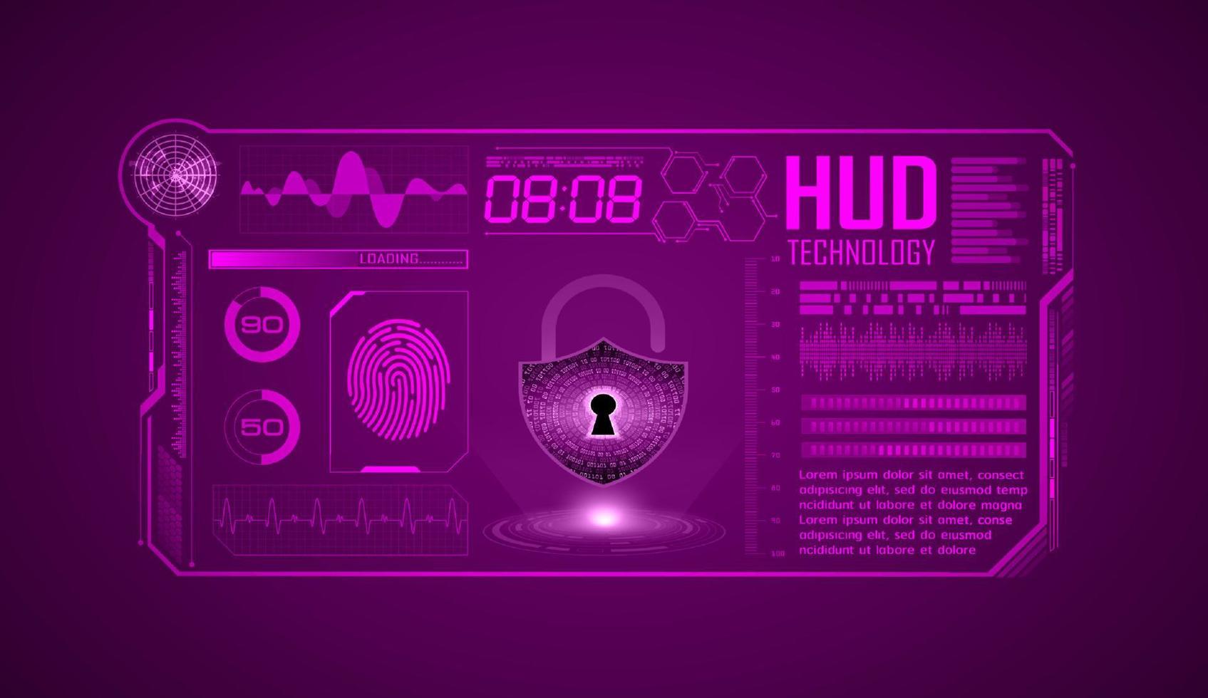 moderno hud tecnologia schermo sfondo vettore