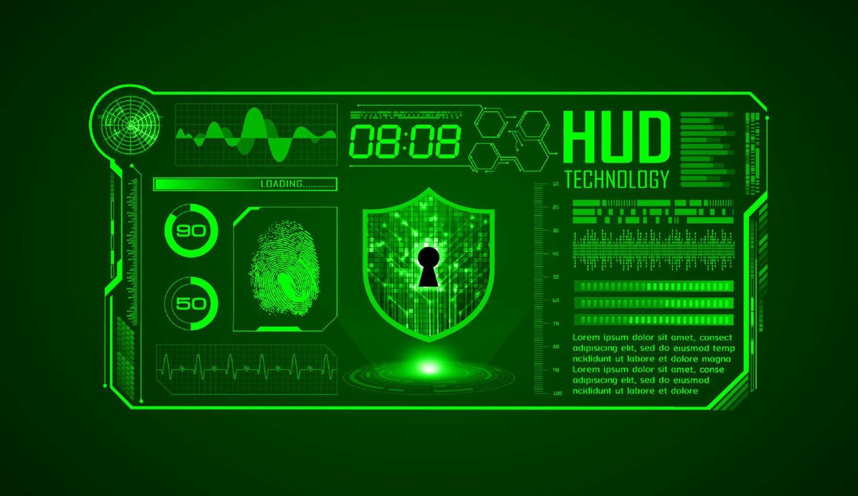 moderno hud tecnologia schermo sfondo vettore