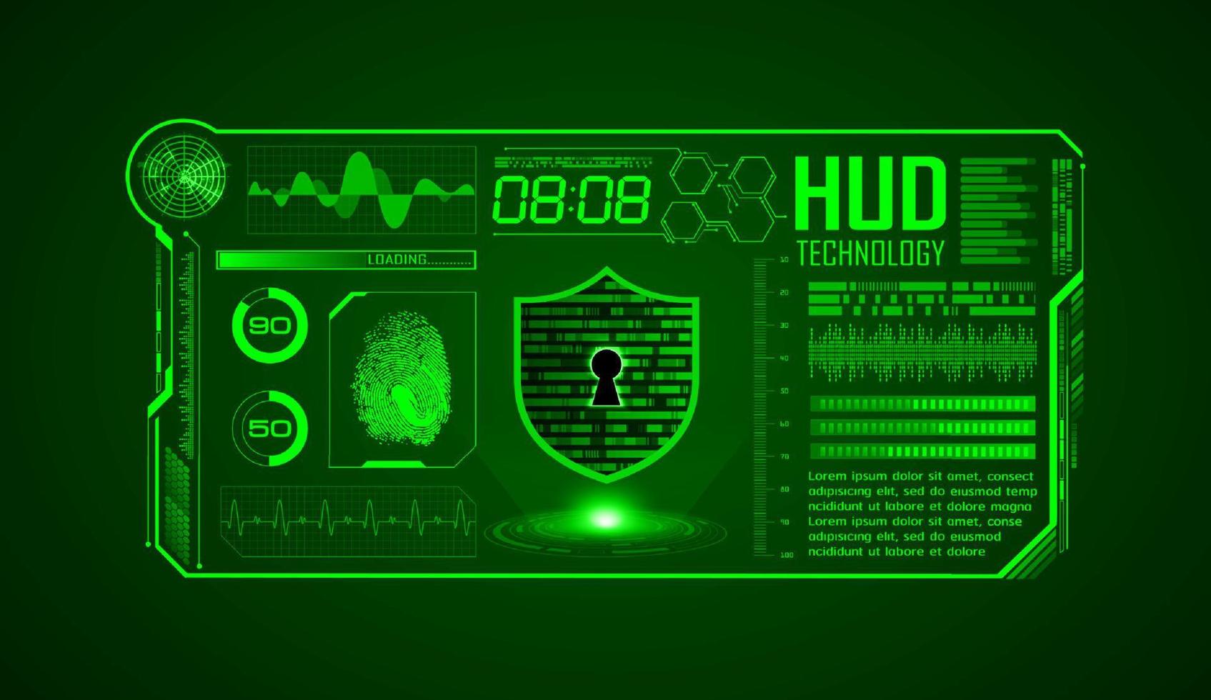 moderno hud tecnologia schermo sfondo vettore