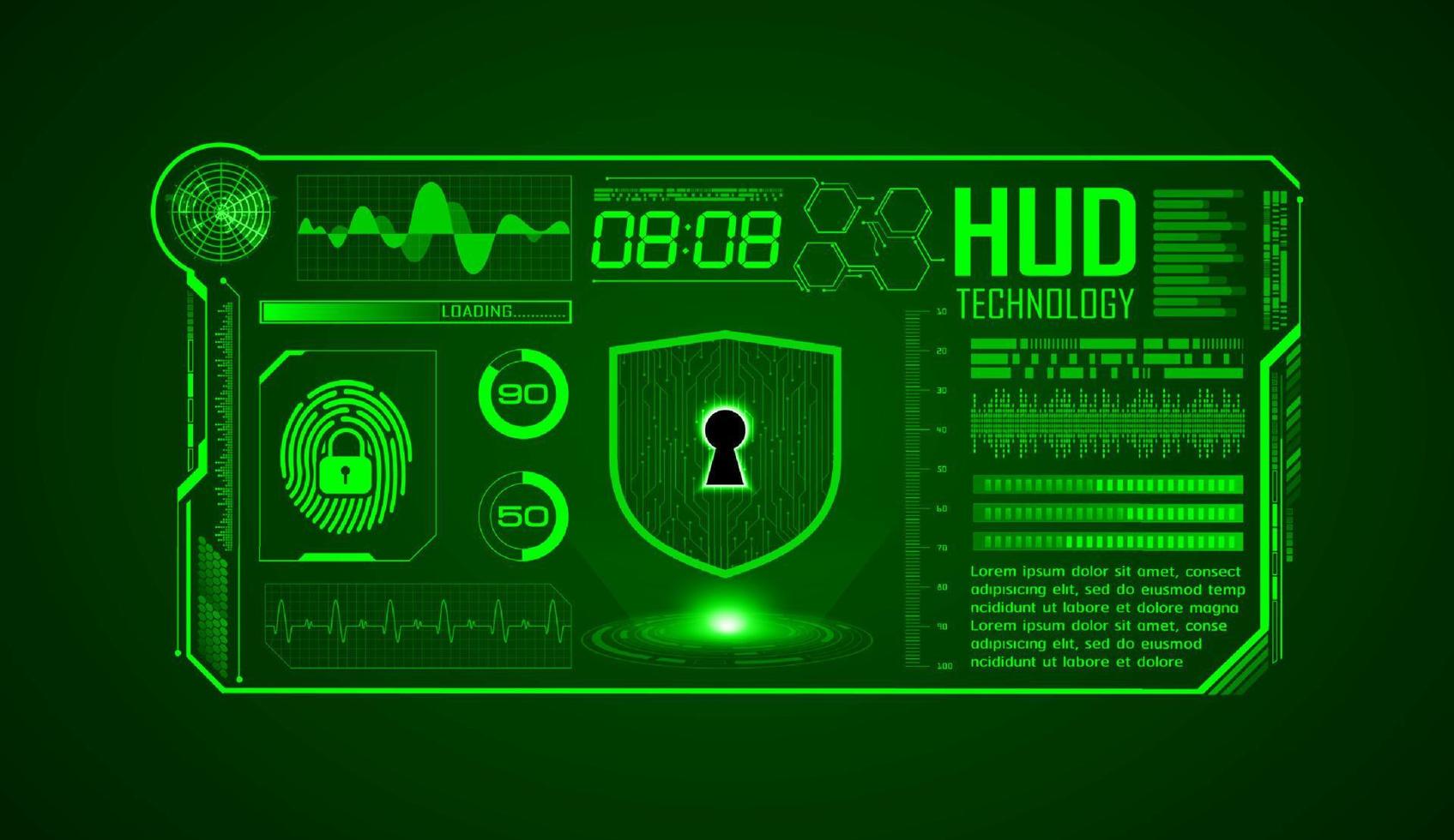 moderno hud tecnologia schermo sfondo vettore