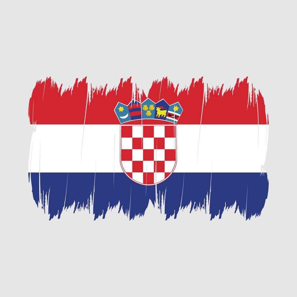 pennello bandiera croazia vettore