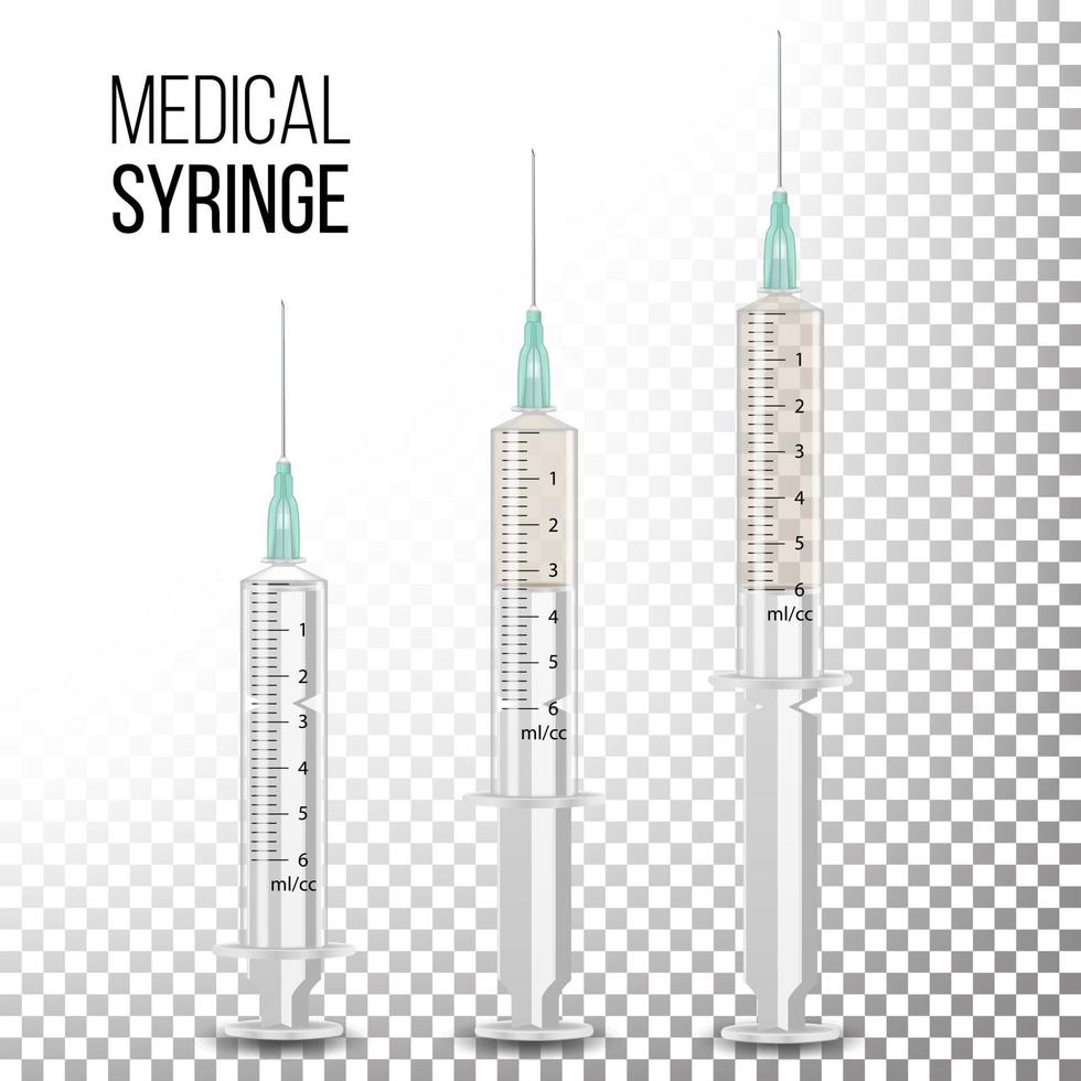 vettore plastica medico siringa isolato