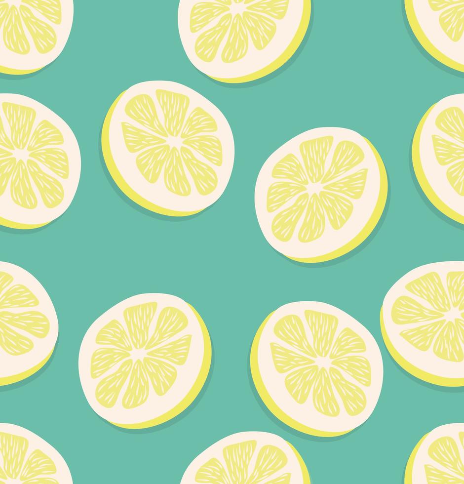 seamless di fette di limone vettore