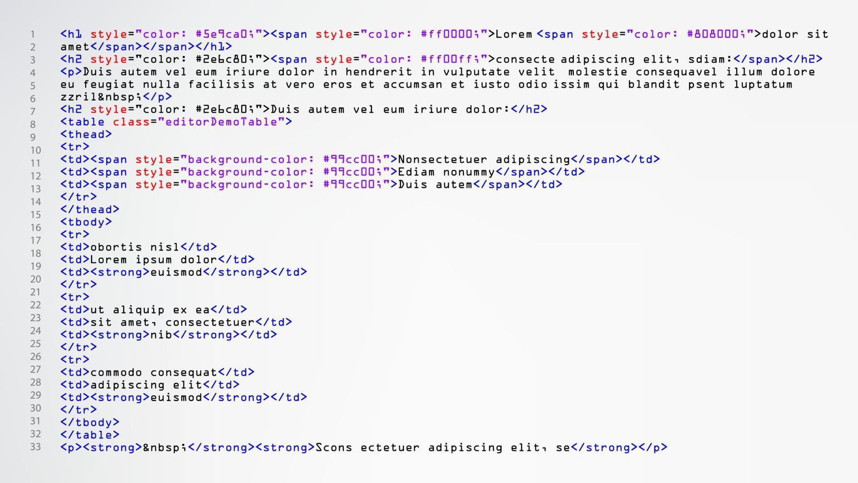 html astratto codice vettore. colorato tag nel del browser Visualizza. fonte codice. astratto computer sceneggiatura. vettore