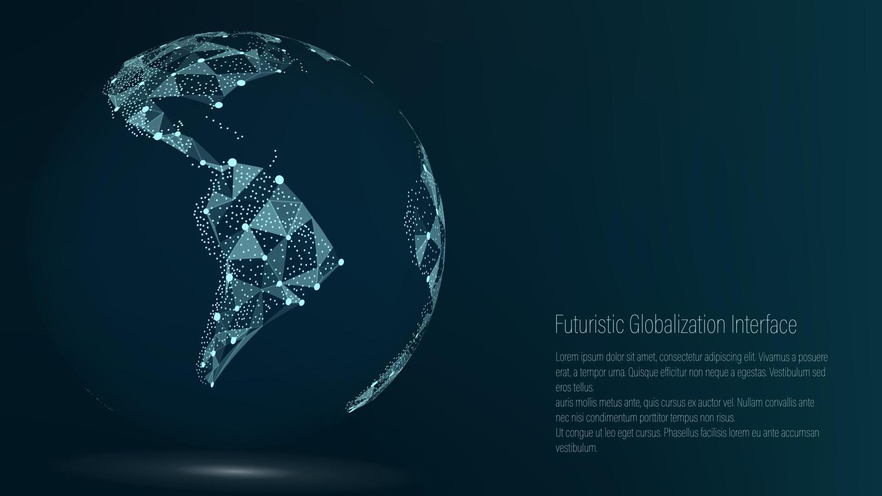 mondo carta geografica punto. Sud America. vettore illustrazione. composizione, che rappresentano il globale Rete connessione, internazionale significato. futuristico digitale terra.