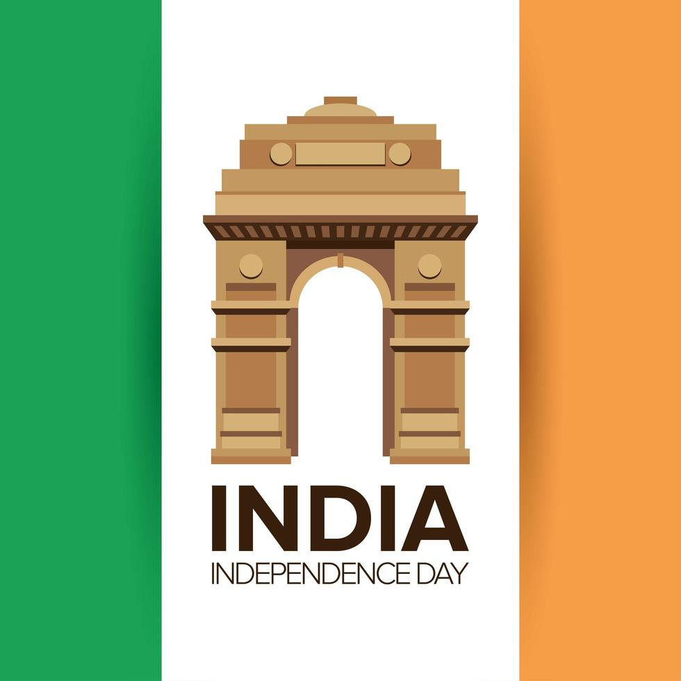 banner di celebrazione felice giorno dell'indipendenza dell'india vettore