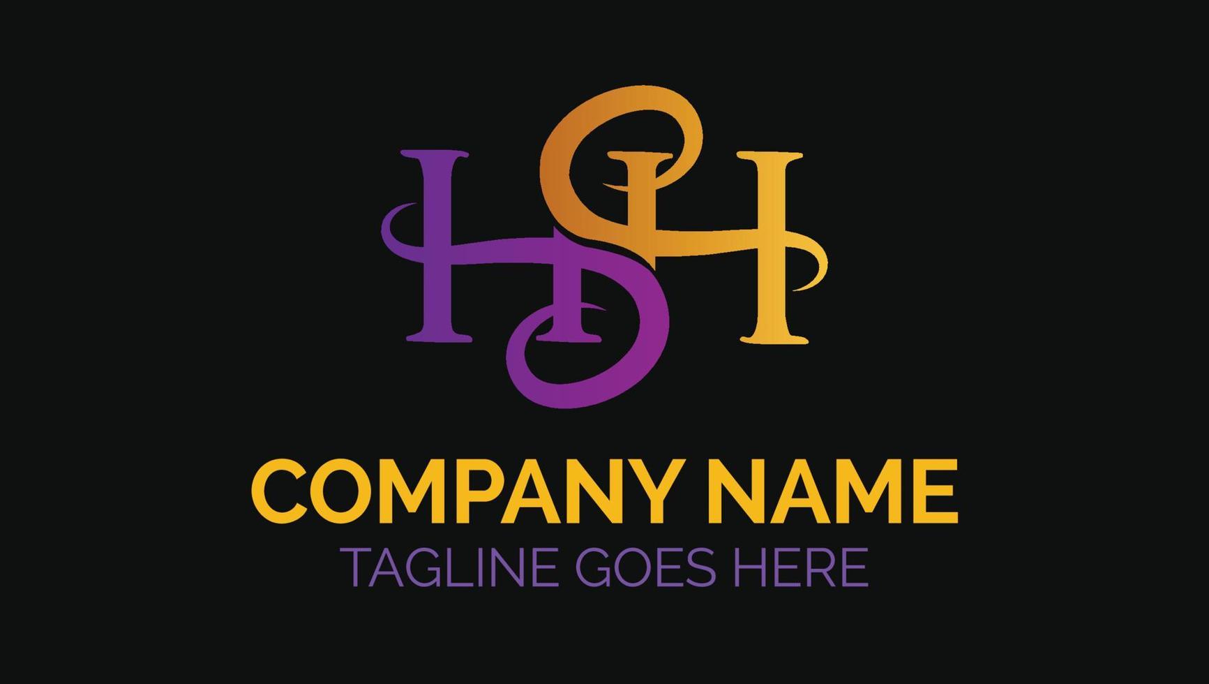 creativo lettere hh nome iniziali monogramma logo design modello vettore
