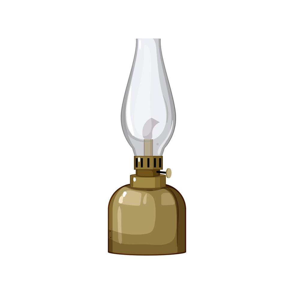 olio cherosene lampada cartone animato vettore illustrazione