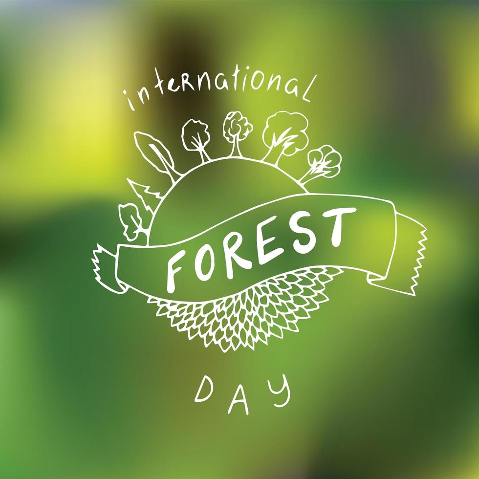 carta della giornata internazionale della foresta. vettore
