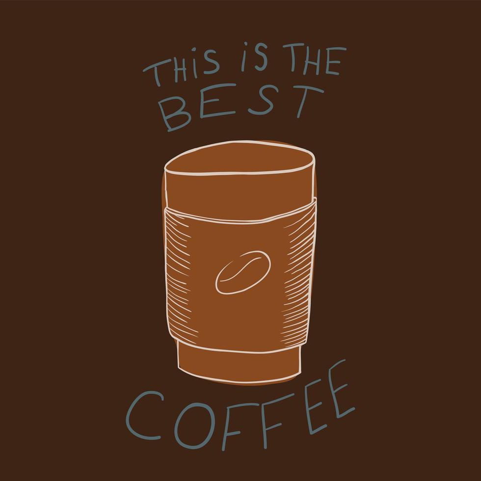 scarabocchio caffè illustrazione. vettore