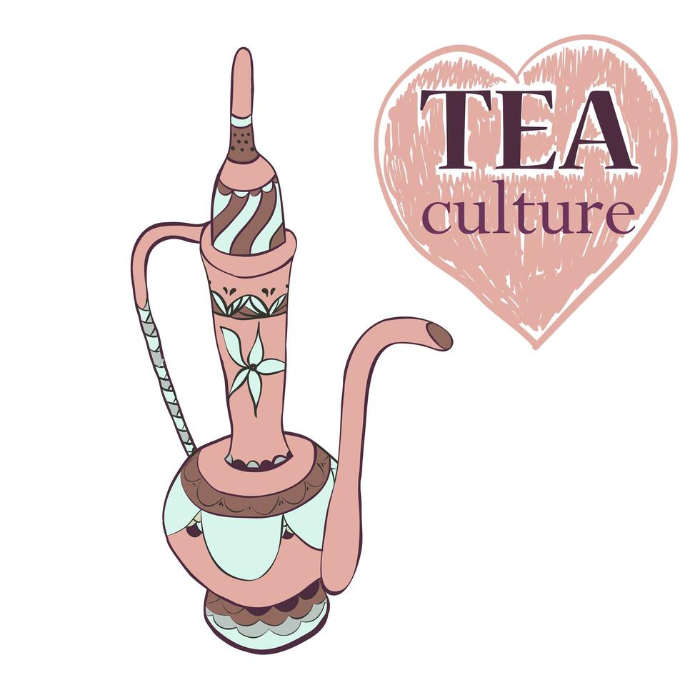 illustrazione della cultura del tè. vettore