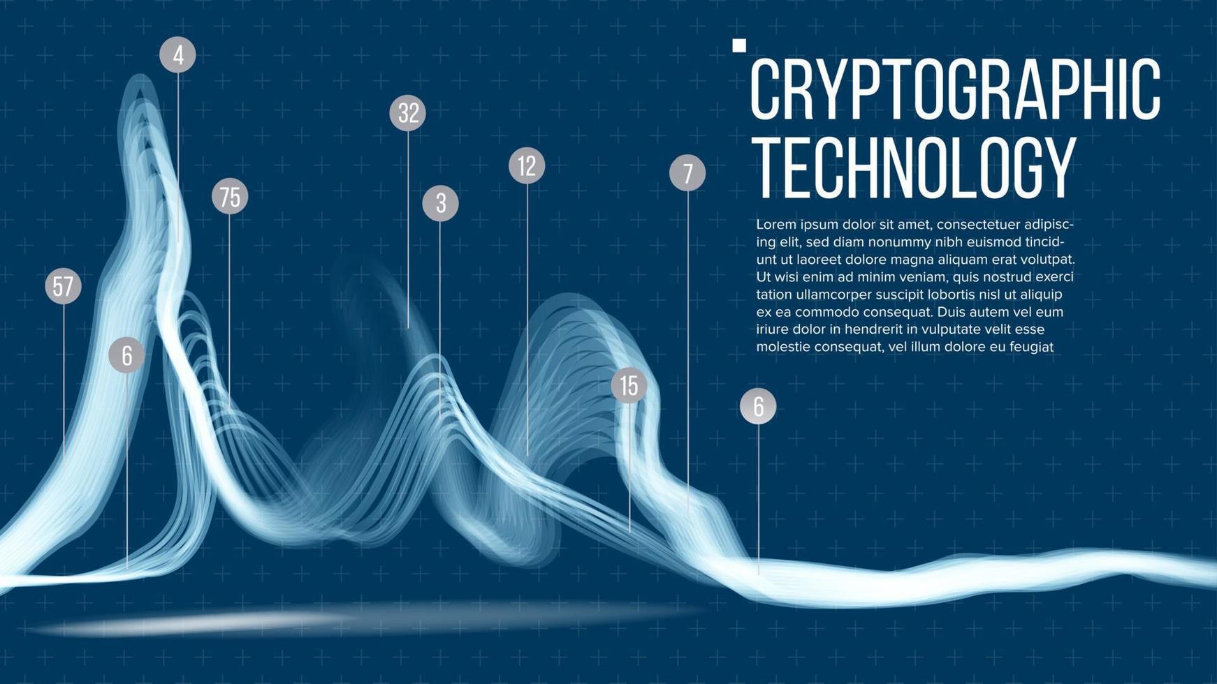 crittografico tecnologia sfondo vettore. grande dati algoritmo. opuscolo illustrazione vettore