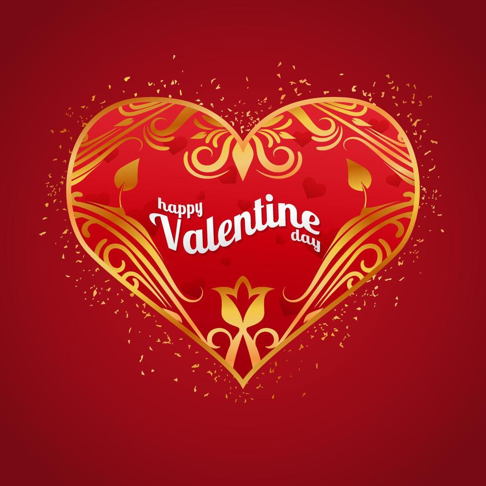 contento San Valentino giorno romantico sfondo vettore