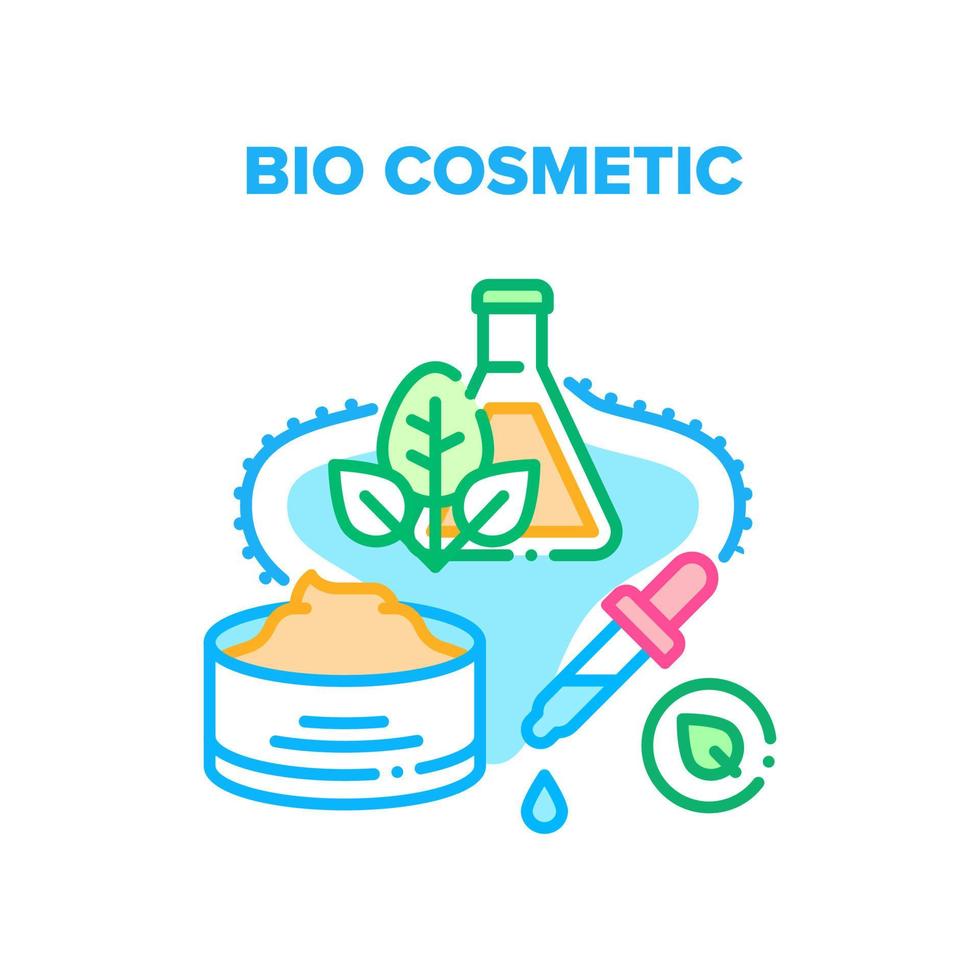 illustrazione a colori del concetto di vettore cosmetico bio