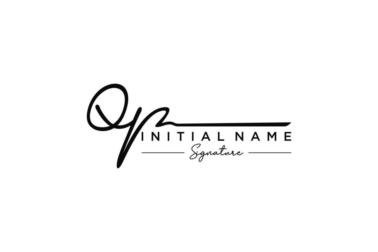 iniziale qp firma logo modello vettore. mano disegnato calligrafia lettering vettore illustrazione.