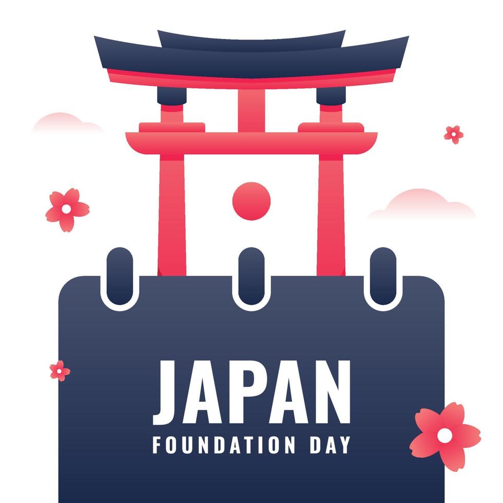 Giappone nazionale fondazione giorno sfondo con elegante design vettore