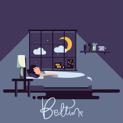 bedtime illustrazione vettoriale