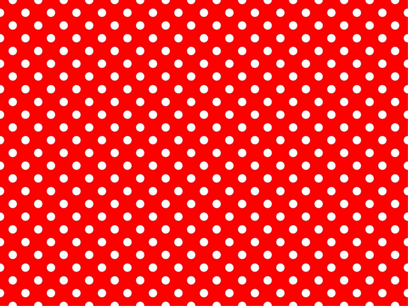 bianca polka puntini al di sopra di rosso sfondo vettore