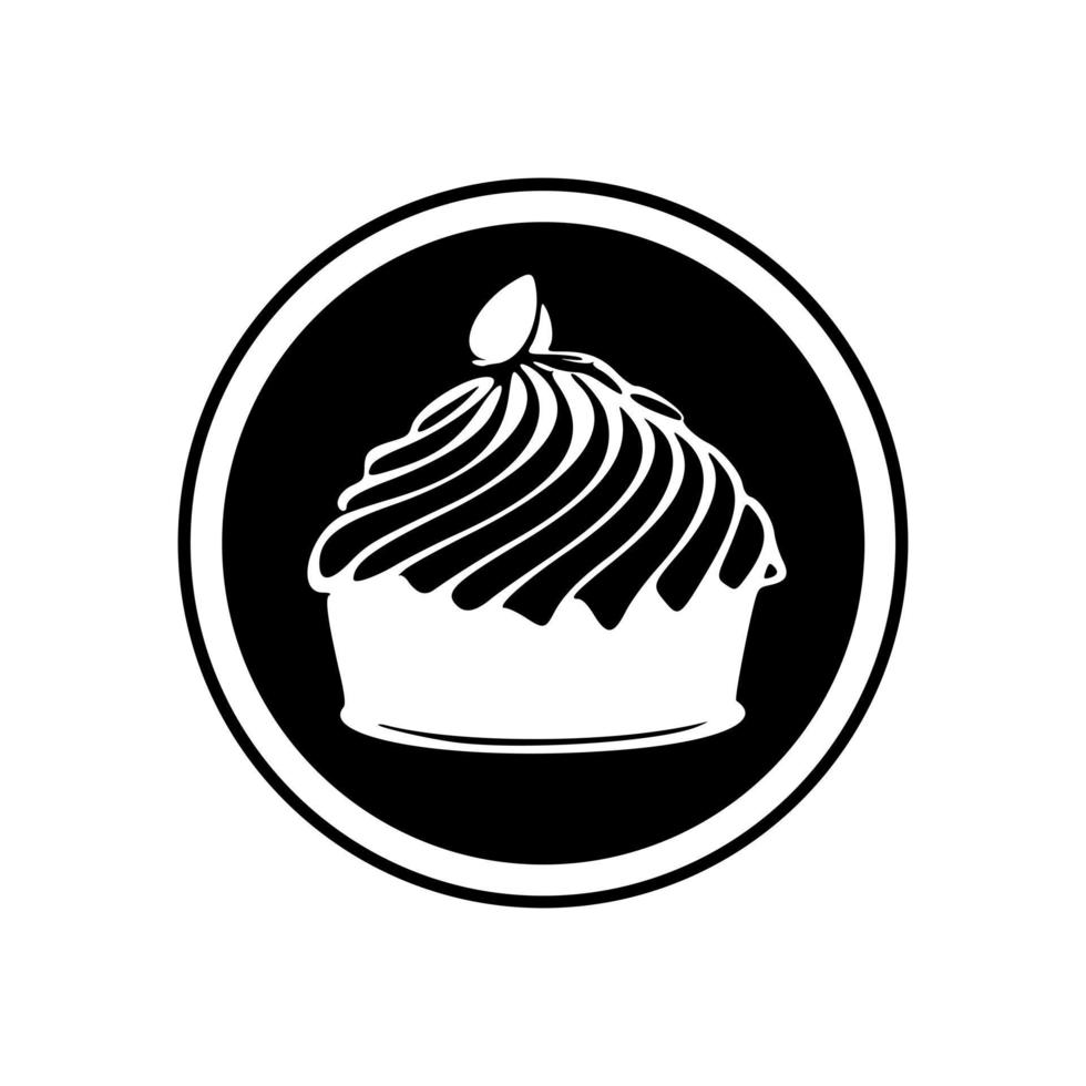 meravigliosamente progettato torta logo. ideale per panetterie, Pasticcino negozi e qualunque attività commerciale relazionato per dolci e dolci. vettore