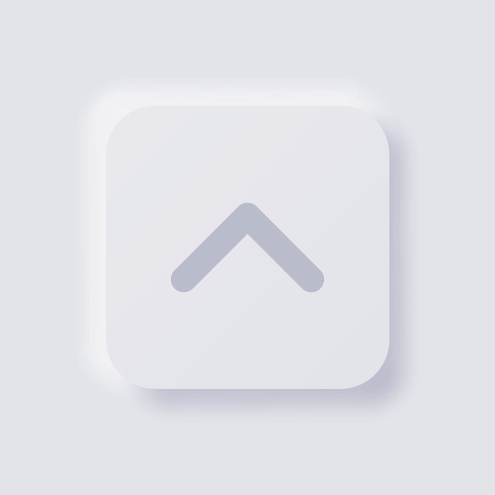 freccia icona, bianca neumorphism morbido ui design per ragnatela disegno, applicazione ui e Di più, pulsante, vettore. vettore