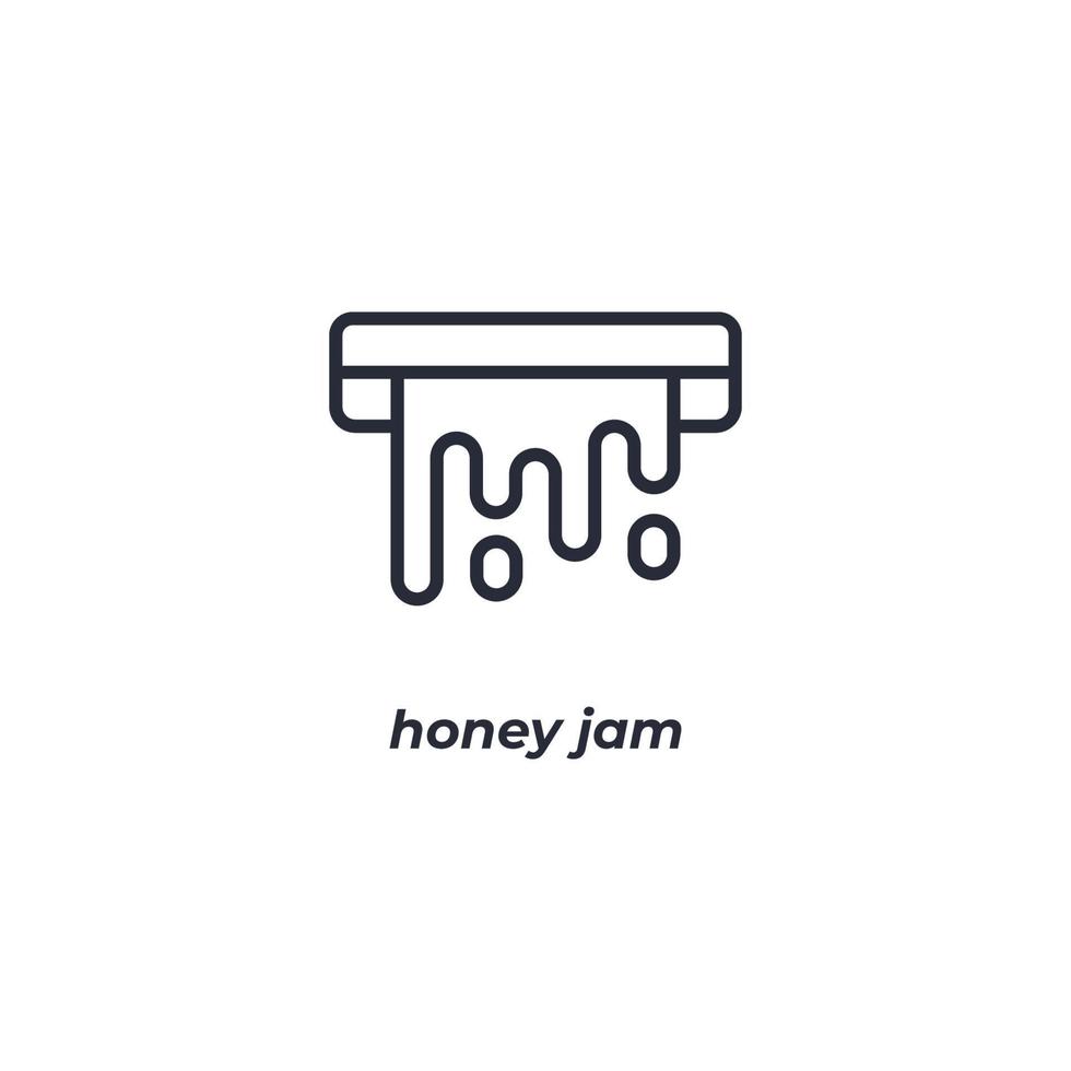 vettore cartello miele marmellata simbolo è isolato su un' bianca sfondo. icona colore modificabile.