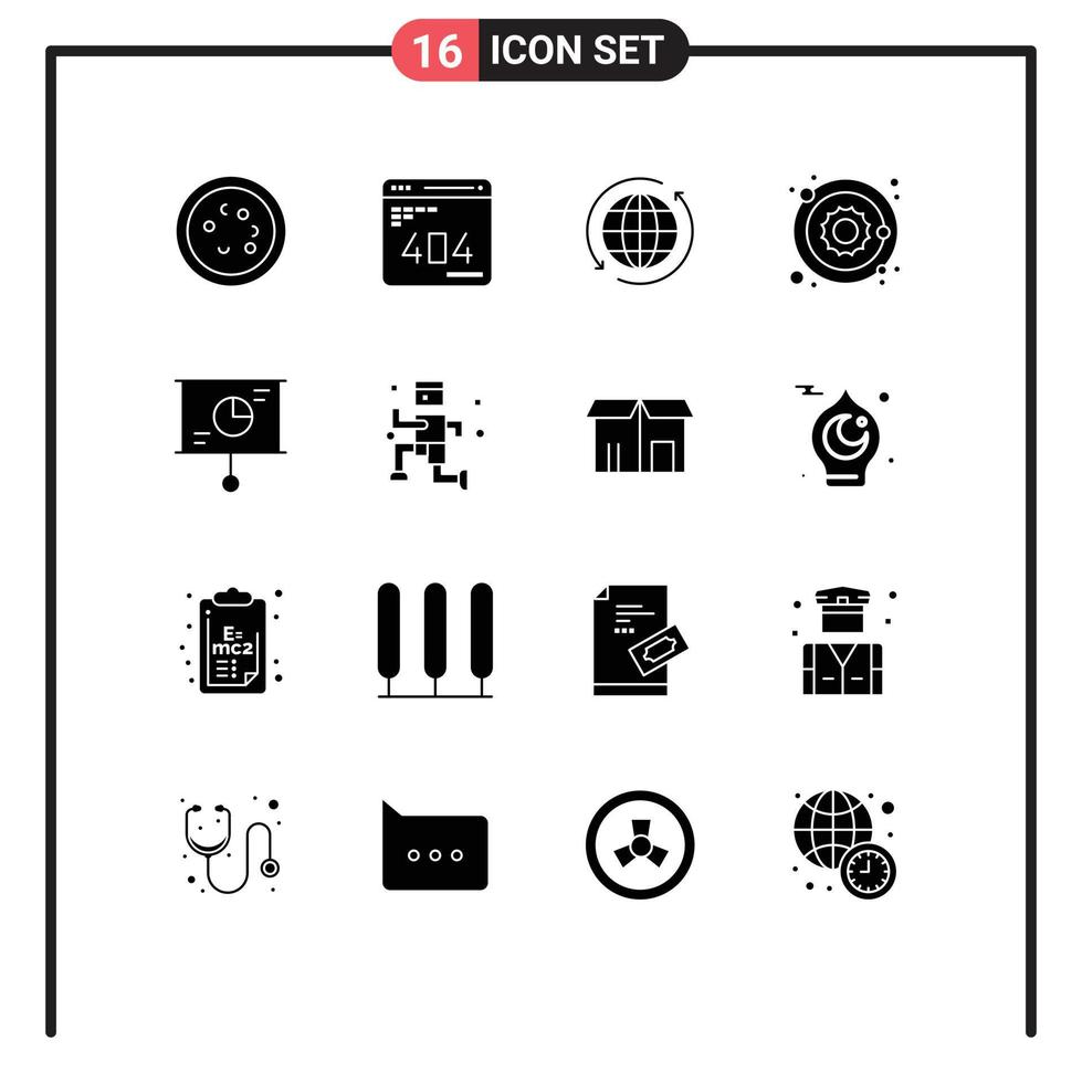 16 creativo icone moderno segni e simboli di stella astronomia ragnatela freccia Internet modificabile vettore design elementi
