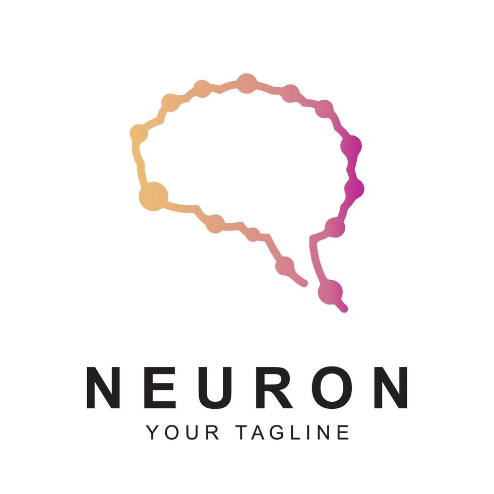 neurone logo vettore con slogan modello