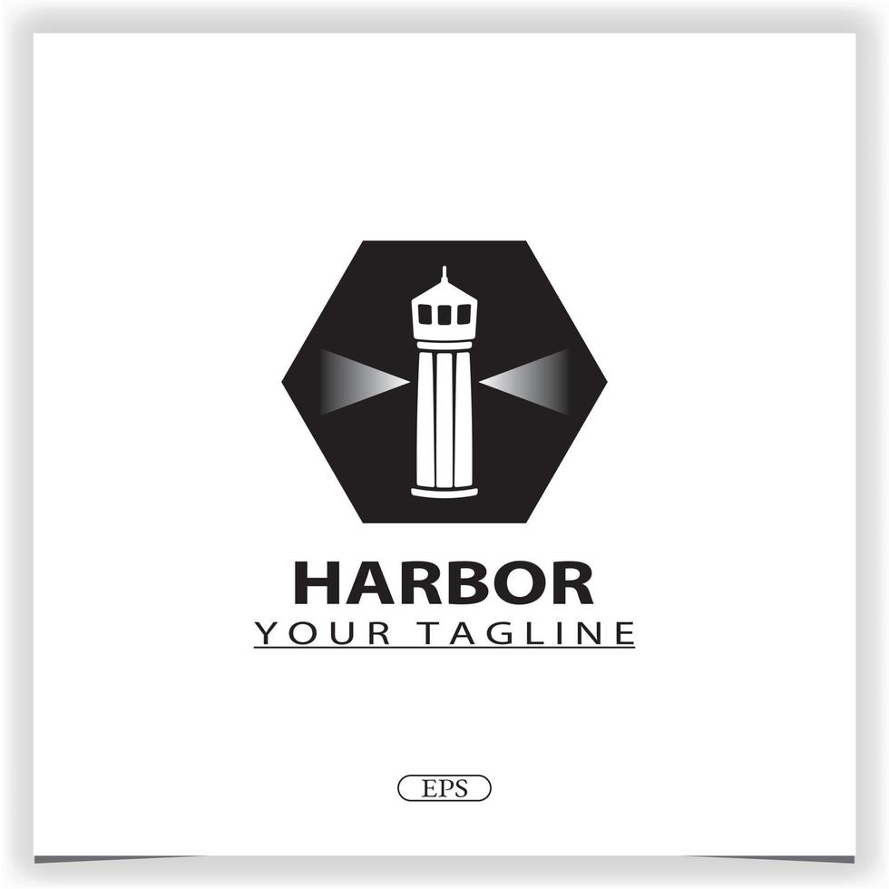 faro faro faro Torre isola spiaggia logo design ispirazione, porto logo premio elegante modello vettore eps 10