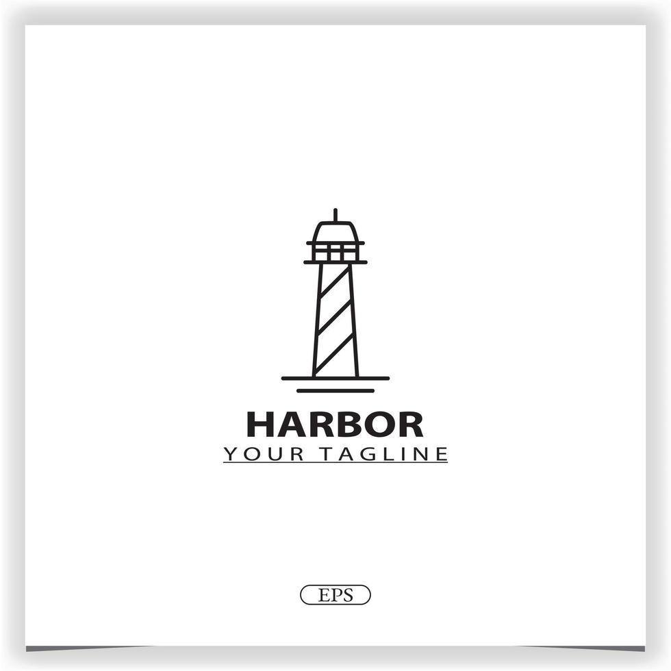 faro faro faro Torre isola spiaggia logo design ispirazione, porto logo premio elegante modello vettore eps 10