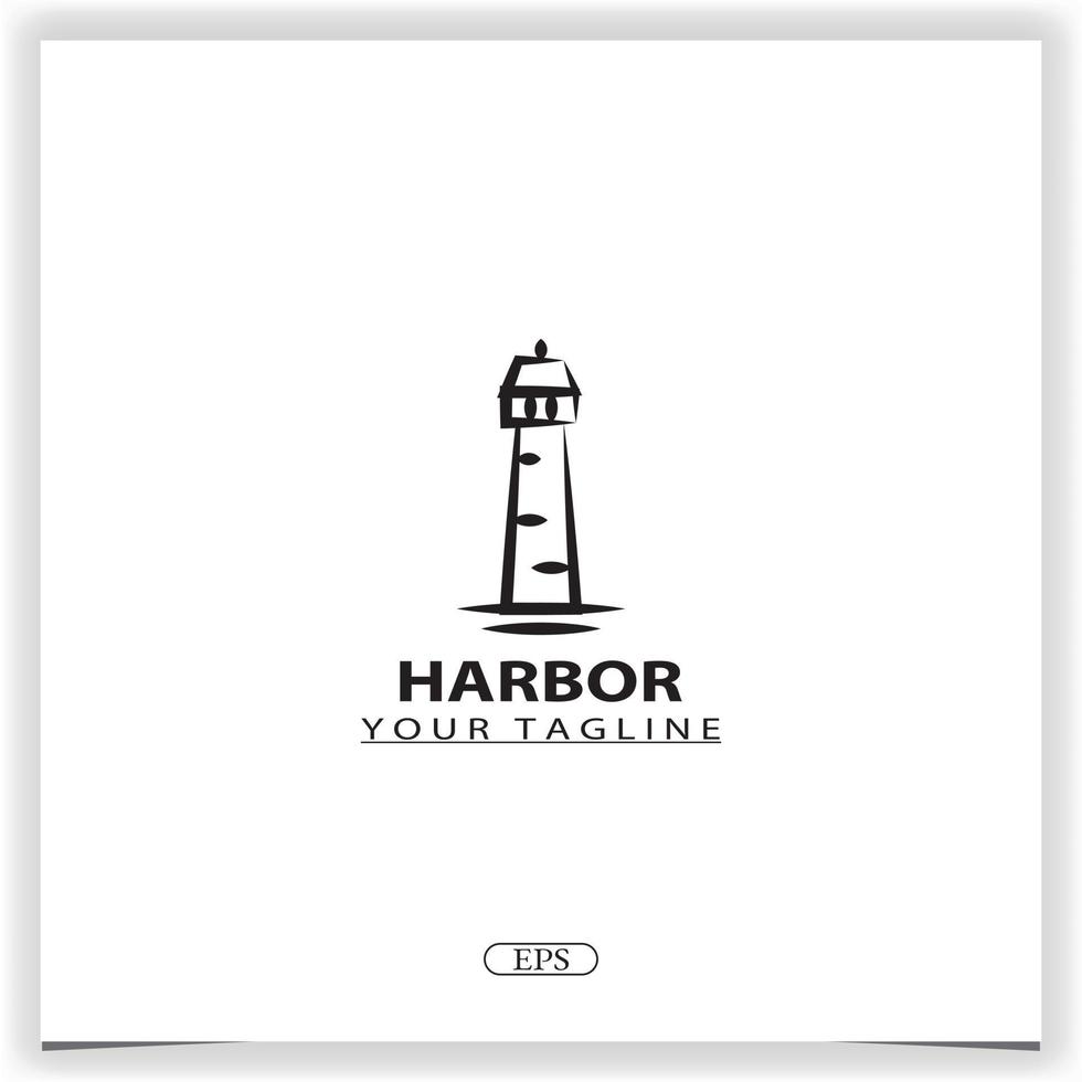 faro faro faro Torre isola spiaggia logo design ispirazione, porto logo premio elegante modello vettore eps 10