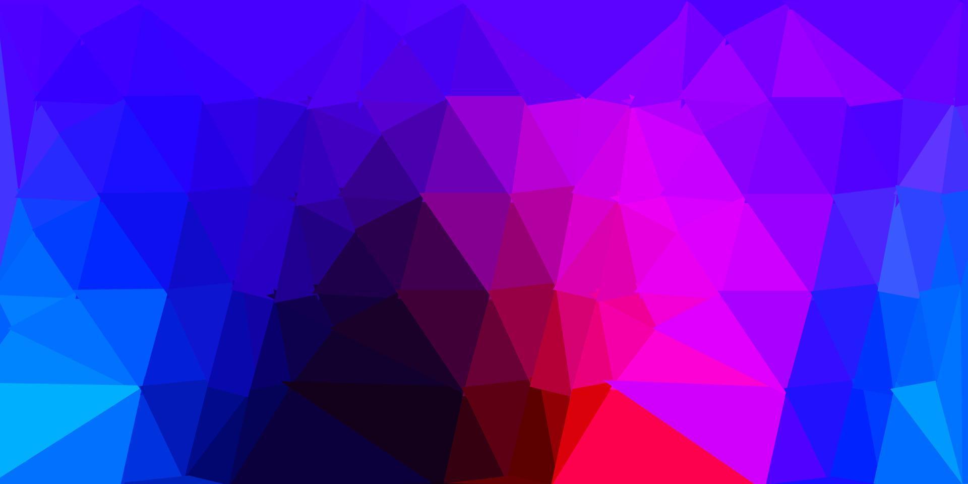 modello di mosaico triangolo vettoriale blu scuro, rosso.