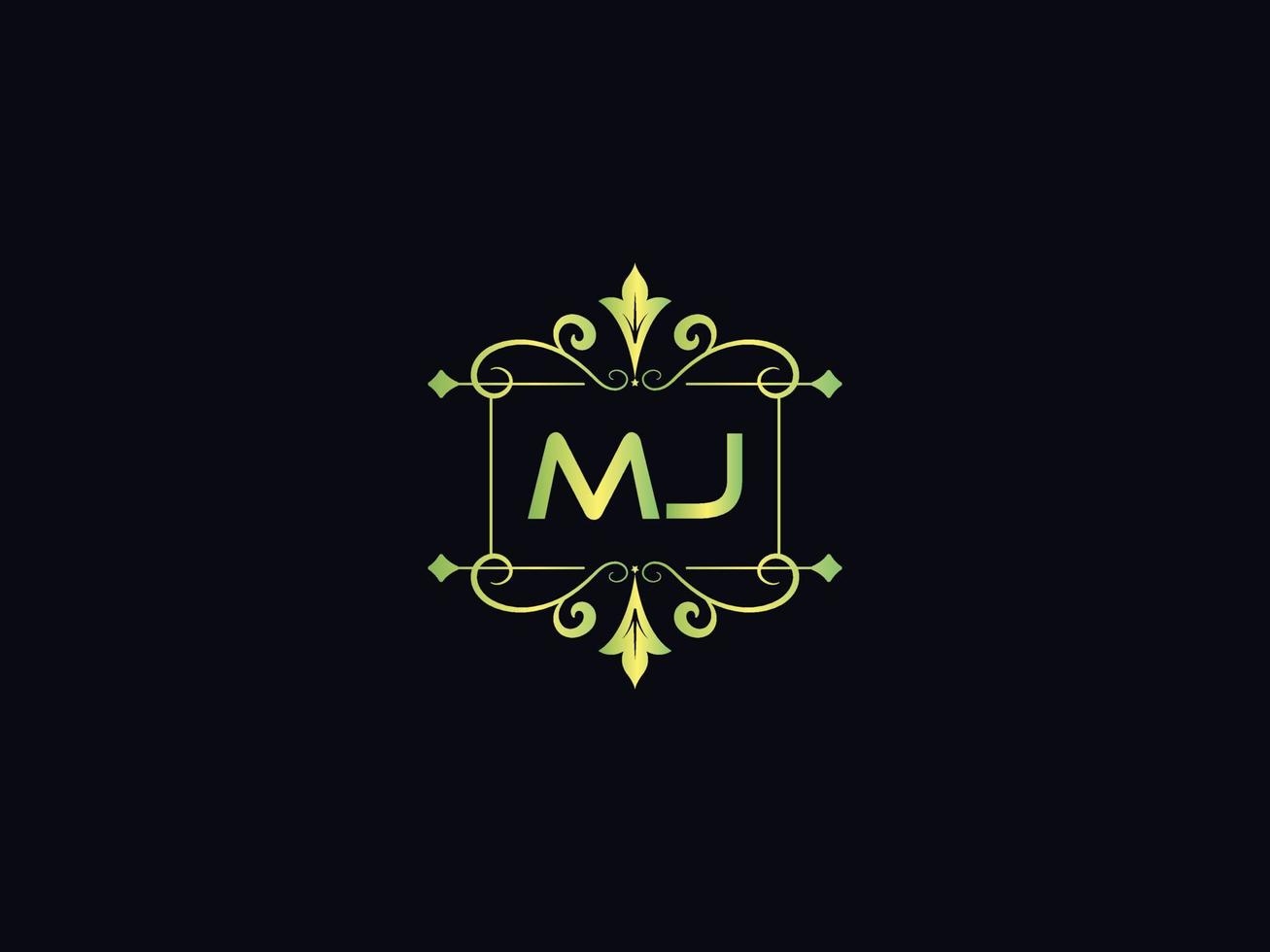 monogramma mj lusso logo, astratto mj lettera logo modello vettore