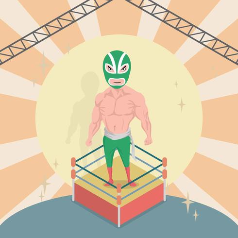Illustrazione libera del lottatore messicano vettore