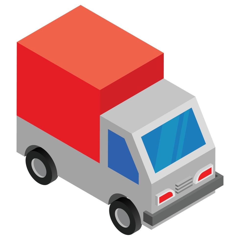 camion - isometrico 3d illustrazione. vettore