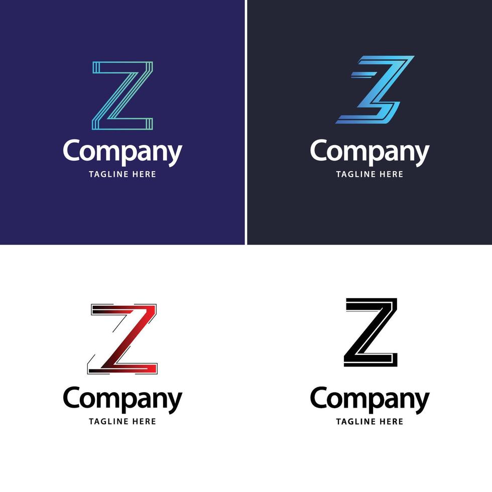 lettera z grande logo imballare design creativo moderno loghi design per il tuo attività commerciale vettore